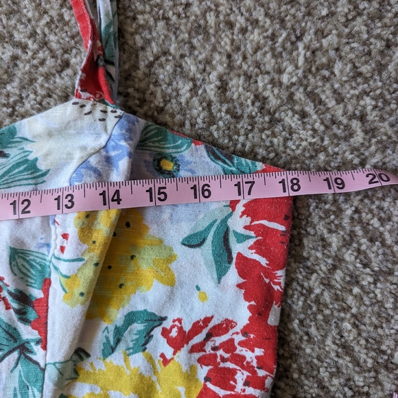 Urban Outfitters Shoulder Tie Floral Colorful Summer Midi Cottage Dress - Picture 14 of 16